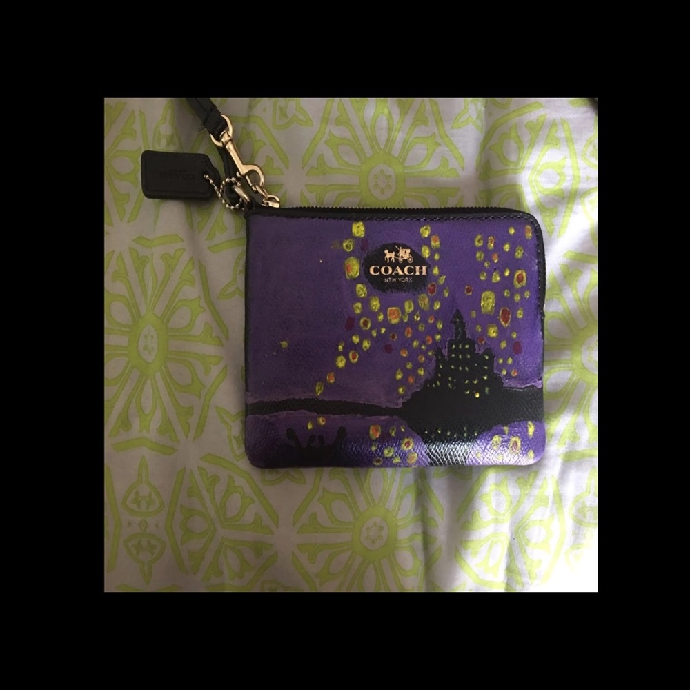 Painted coach tangled wristlet